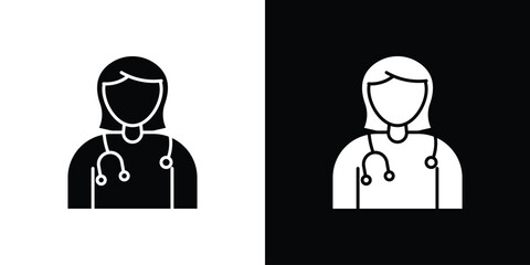 Doctor icon flat design. Eps 10