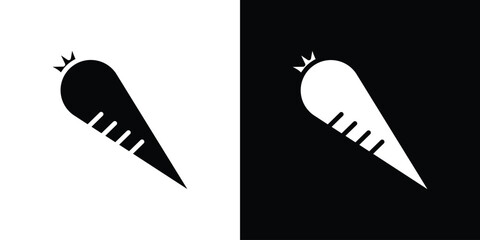 Carrot icon flat design. Eps 10