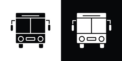 Bus icon flat design. Eps 10