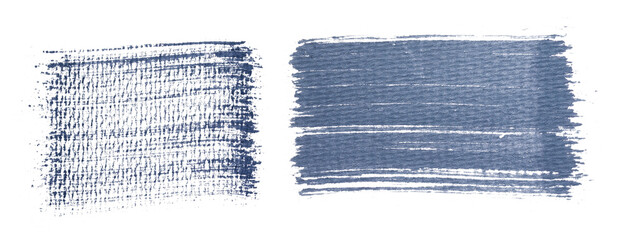 Fototapeta premium set of grunge blue brush strokes texture isolate on ransparent background,rough blue scratches for paint splatter template. gray grunge frame,hand drawn blue watercolor brush strokes