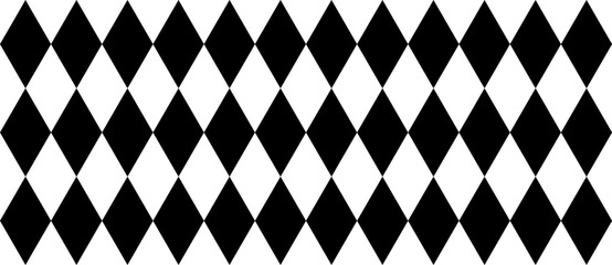 Seamless harlequin pattern-black and white. diamond seamless pattern. classic checkered background pattern.