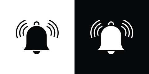 Bell ring icon flat design. Eps 10