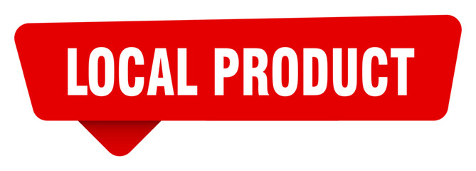 local product red sticker isolated on transpatent background. local product sign