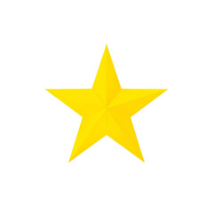 golden star isolated on white
