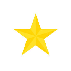 Obraz premium golden star isolated on white