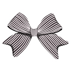  Black and White Chic: An Elegant Striped Bow Clipart