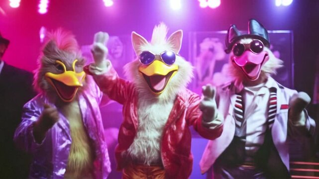 Disco Birds, funny 80s movie style
