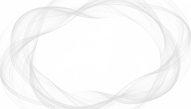 PNG of elegant smoke spiral forming a circular frame border, transparent background, soft vapor, ideal for decorative, abstract, atmospheric, mystical, and design overlay projects.