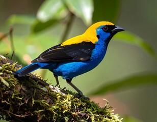 Colorful bird perched on a branch