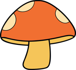 vector illustration of a mushroom