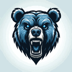 Vector image of angry bear head
