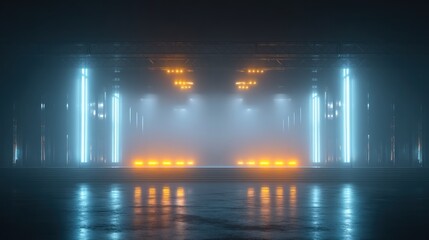 Neon stage fog