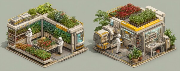 Obraz premium Indoor Insect Protein Farm with Controlled Growth Environment