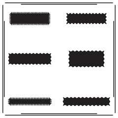 Jagged Edge Rectangular Frames Set – Decorative Spiky Border Designs, Creative Frame Borders for Invitations, Crafts, and Graphic Design Projects