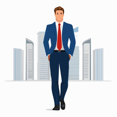 A vector illustration set of businessmen in various poses, facial expressions, and office scenes. Suitable for presentations, infographics, business materials, websites, and creative projects.