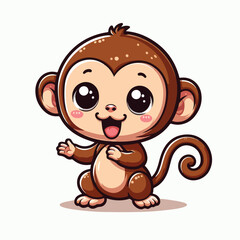 Fototapeta premium vector image of a cute monkey