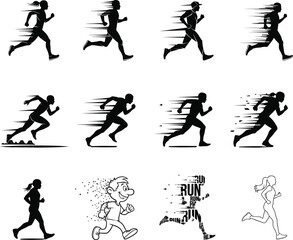 set of sport silhouettes