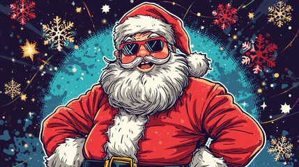 santa claus with a bag of gifts