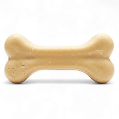 Fototapeta premium A single dog bone chew toy isolated on a white background.