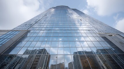 Fototapeta premium Corporate building exterior glass skyscraper skyline