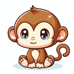 Fototapeta premium vector image of a cute monkey