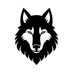 Fototapeta premium Wolf head icon logo ai generated