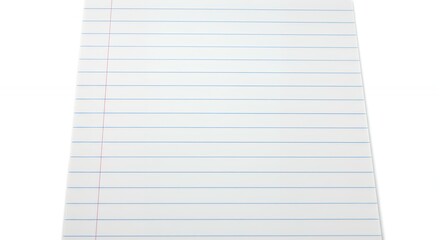 Blank lined paper