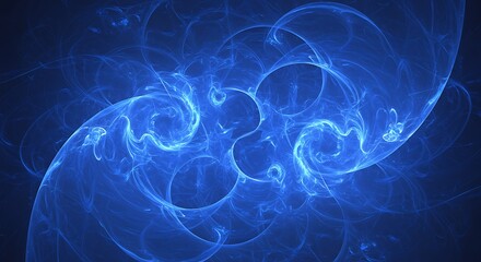 Obraz premium Abstract blue fractal design