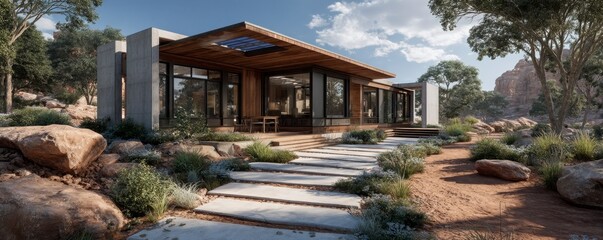 Fototapeta premium Innovative Architectural Design Adapted for Extreme Climate Conditions