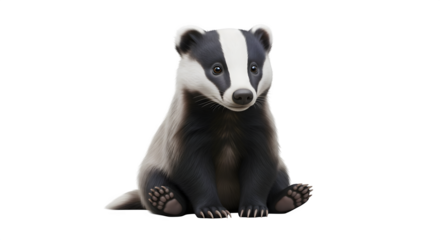 Adorable Badger Cub Posing.