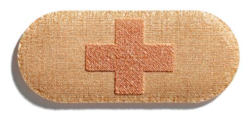 First aid essentials medical environment clean focused view isolated on transparent background