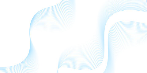 Smooth wave abstract vector background with shadow. background image with dynamic curves. Abstract blue futuristic blend waves lines technology background and sound wave lines on white background.
