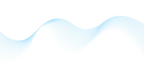Smooth wave abstract vector background with shadow. background image with dynamic curves. Abstract blue futuristic blend waves lines technology background and sound wave lines on white background.