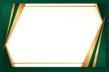 Elegant green and gold certificate border with ample copy space for personalized awards and recognition documents