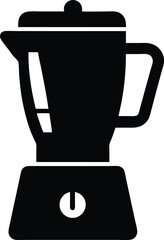 Simple Blender Icon, Black Appliance Vector Art for Food and Drink Design