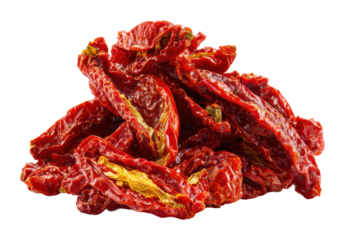 Dried tomato preparation in kitchen culinary process home cooking isolated on transparent background