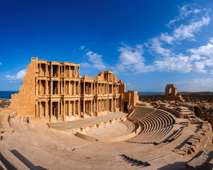 Theater of Sabratha, Phoenician and Roman city in Northern Libya, a world heritage site