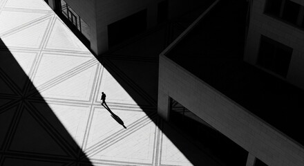 High-Angle Urban Geometric Landscape
