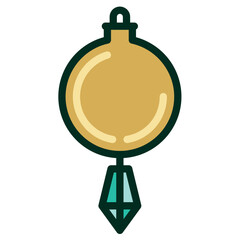 Bauble Clean Vector Icon – Flat Symbol Design for Web and Mobile Apps