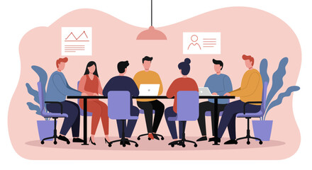 Diverse team actively collaborates in a modern office meeting, discussing business strategies and fostering teamwork for project success.