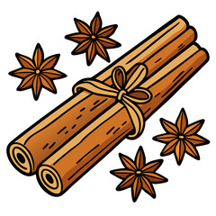 Cinnamon stock illustration