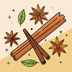 Cinnamon stock illustration