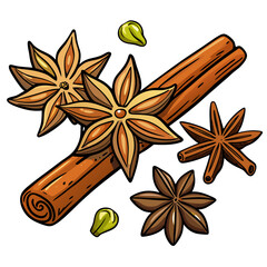 Cinnamon stock illustration