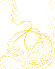 Minimalist abstract yellow light waves