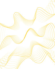 Modern tech wave background in yellow 