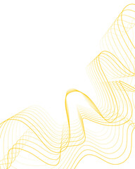 Abstract curved lines glowing yellow design 