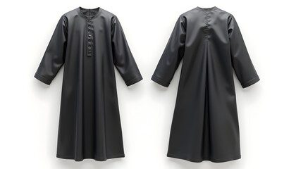 Long Sleeve Shirt Front and Back View on White