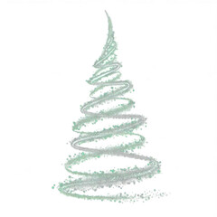 Fototapeta premium PNG Christmas tree sparkling green black.