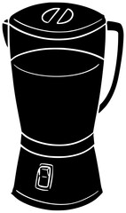 blender illustration kitchen silhouette mixer logo home icon equipment outline cooking electric appliance machine food household diet device smoothie shape adults vector graphic background
