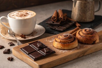 cup of coffee with chocolate